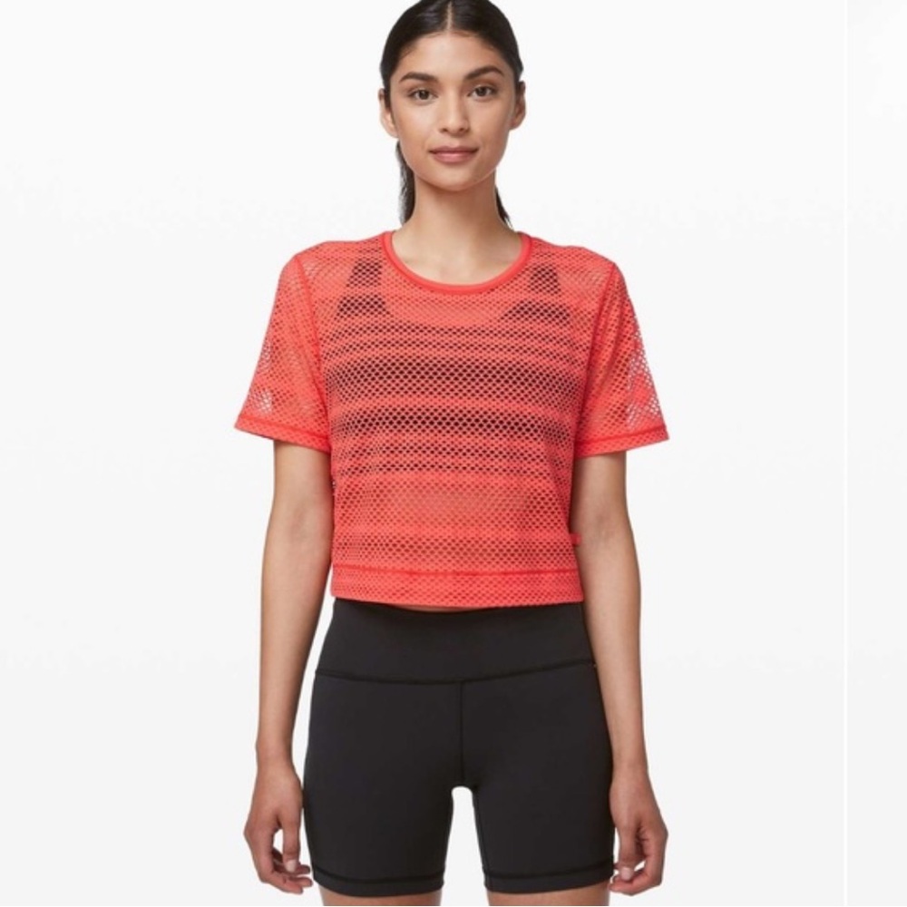 Lululemon Sweat Your Heart Out Mesh Tee